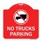 Signmission No Truck Sign No Truck Parking, Red & White Aluminum Architectural Sign, 18" x 18", RW-1818-23560 A-DES-RW-1818-23560 - alternate 1